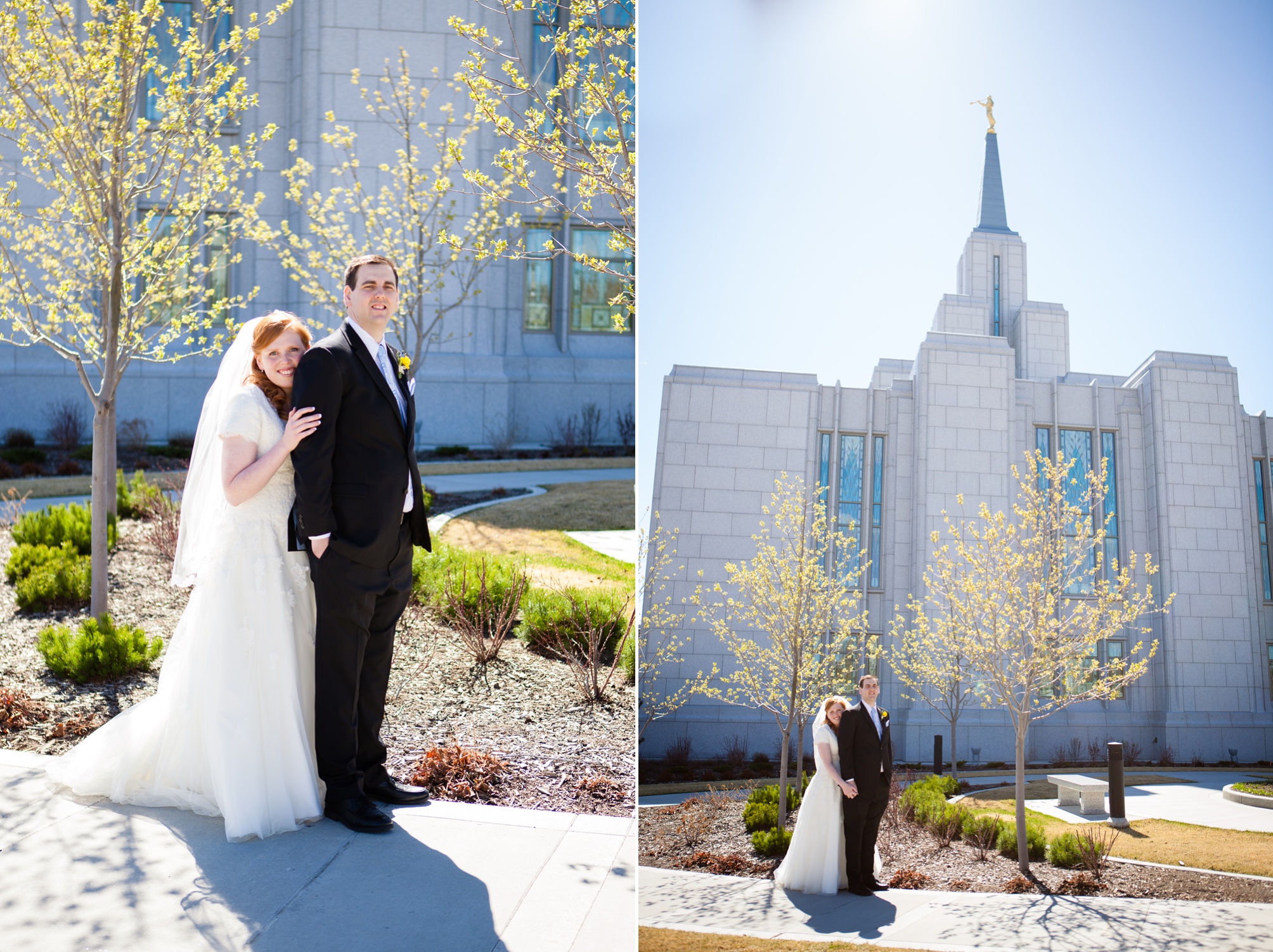 Calgary Temple wedding, yellow and blue, Kinsey Holt Photography