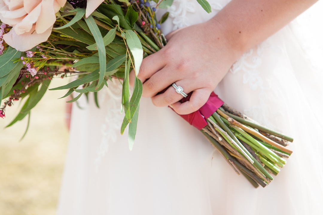 Blush pink lace wedding dress. Spring Cardston Temple wedding by Kinsey Holt Photography. Southern Alberta wedding photographer. 