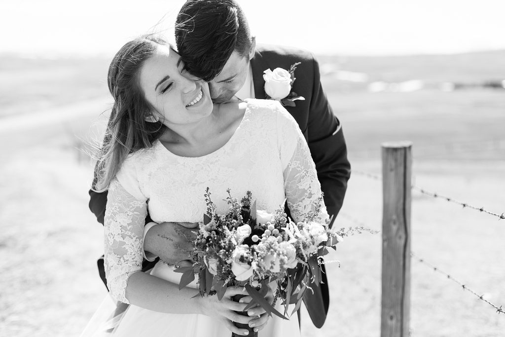 Kyle and Kiersta's spring wedding at the Cardston temple in Cardston Alberta. Southern Alberta wedding photographer Kinsey Holt Photography