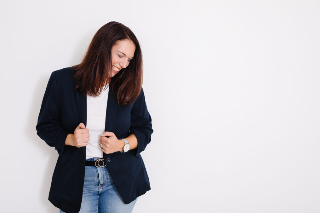 Woman in blazer. Virtual Assistant Brand Photos Lethbridge Alberta